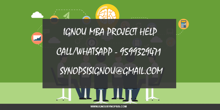 IGNOU MBA Project