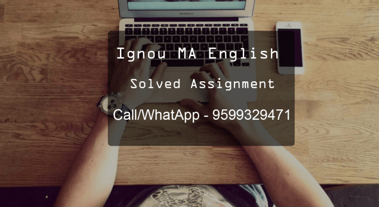 IGNOU MA ENGLISH SOLVED ASSIGNMENTS