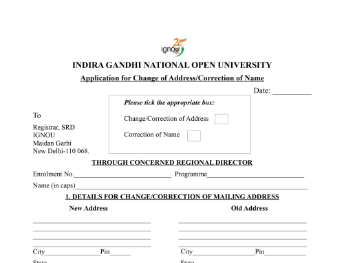How to Change the Address in IGNOU?