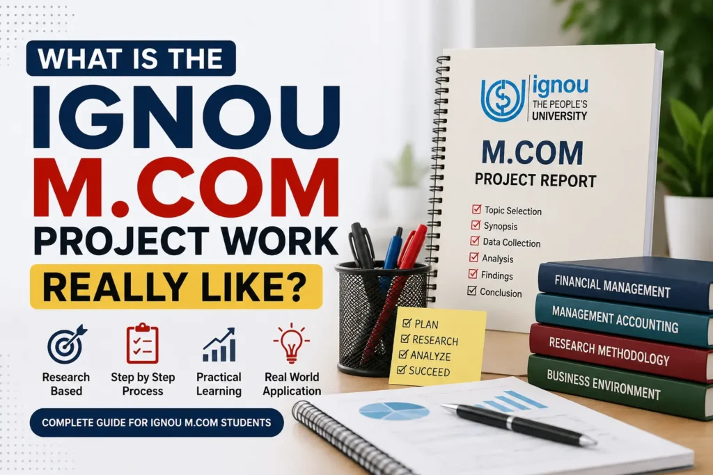 IGNOU M.Com project work guide