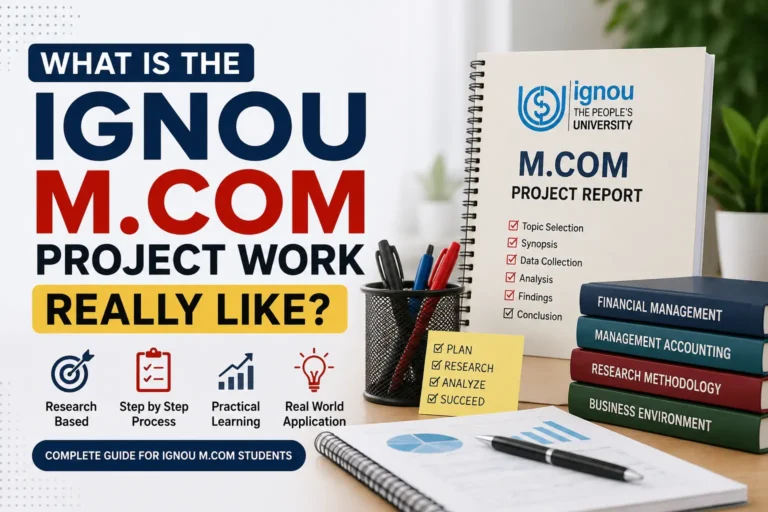 IGNOU M.Com project work guide